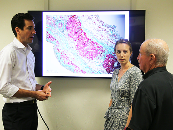 Left to right: Jordan Lancaster, Jen Koevary, and Steven Goldman of the University of Arizona and startup Avery Therapeutics. 