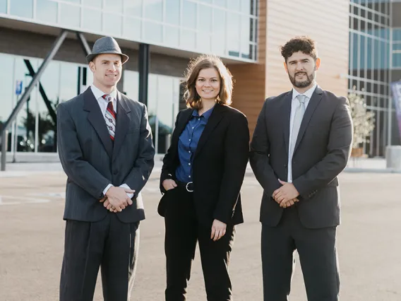 Left to right: Justin Hyatt, Roslyn Norman, and Christian Davila