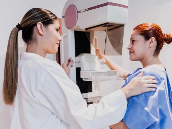 Doctor and a patient in a hospital room