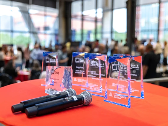The I-Squared awards, set and ready to be handed out to the honorees. 