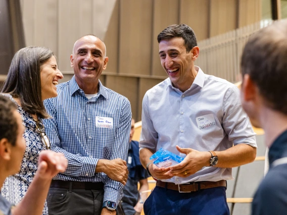 Student Innovator of the Year Itay Ozer celebrates with his parents. 