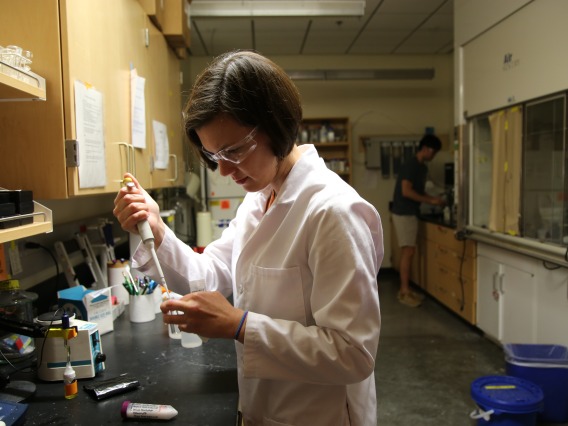 Colleen Janczak in the lab.