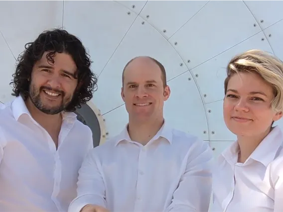 From left to right: Christian Davila, co-founder; Justin Hyatt, co-founder; Roslyn Norman, principal investigator