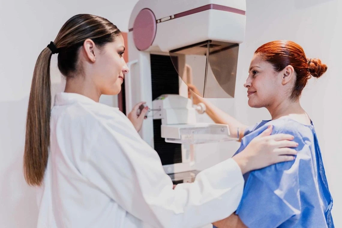 Doctor and a patient in a hospital room