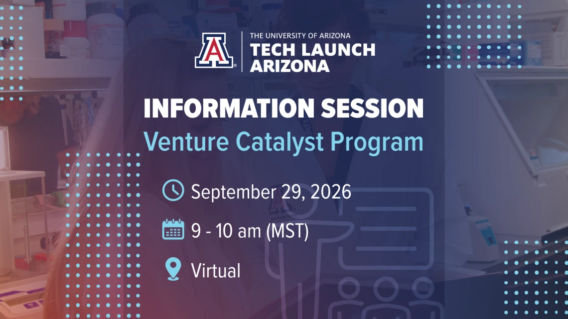 Promotional graphic for Venture Catalyst Information Session on September 29 from 9 am to 10 am via ZOOM