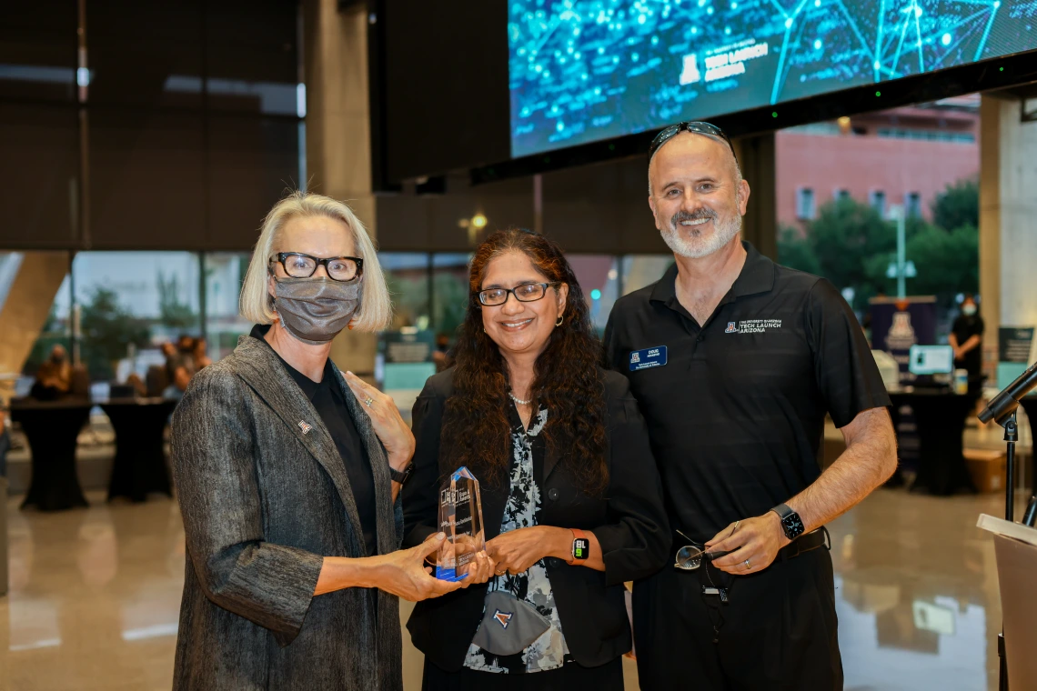 Left to right: Betsy Cantwell, Sadhana Ravishankar and Doug Hockstad