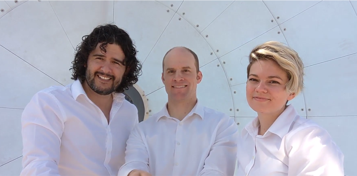 From left to right: Christian Davila, co-founder; Justin Hyatt, co-founder; Roslyn Norman, principal investigator