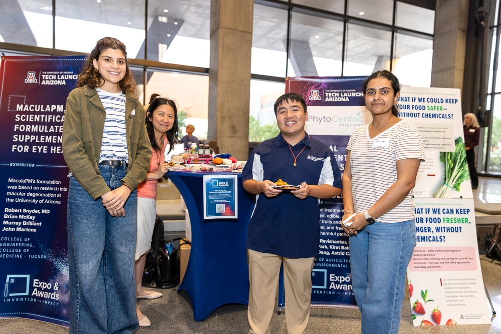 The PhytoCentric Solutions lab team presents their invention. 