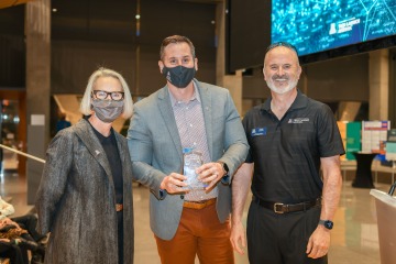 Left to right: Elizabeth "Betsy" Cantwell, Eric Smith of the University of Arizona Center for Innovation, and Doug Hockstad.