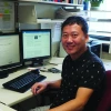 Jeong-Yeol Yoon in his office at his computer.