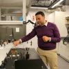 Mohammed ElKabbash in his lab.